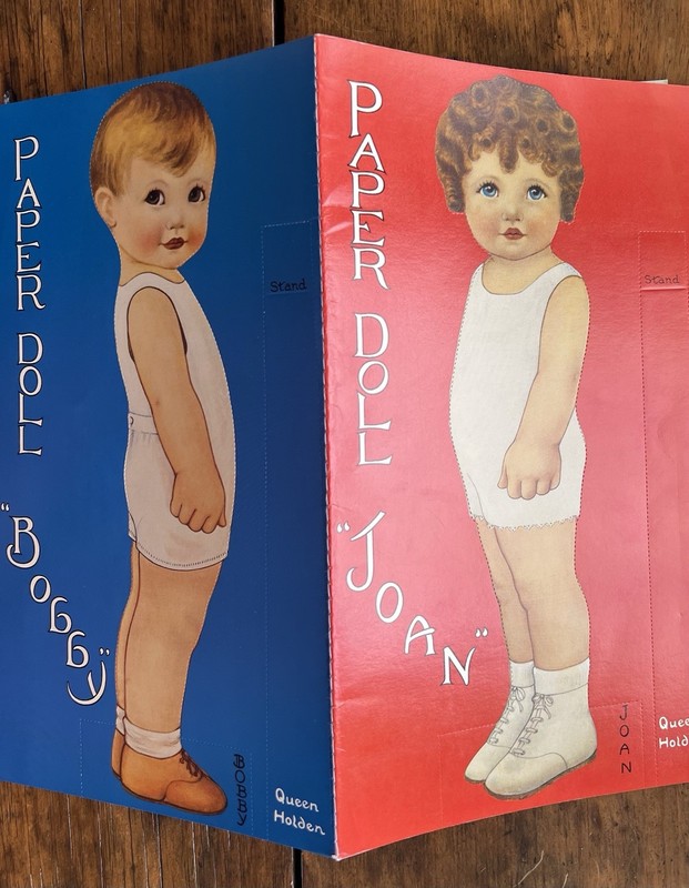 Paper Dolls Joan & Bobby by Queen Holden Cut Outs EC
