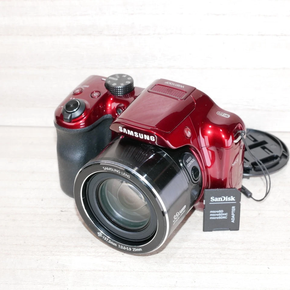 Цифровая камера Samsung WB1100F 16,2 Мп 35-кратный оптический зум мост - красная ОЧЕНЬ ХОРОШАЯ - Изображение 4 из 4