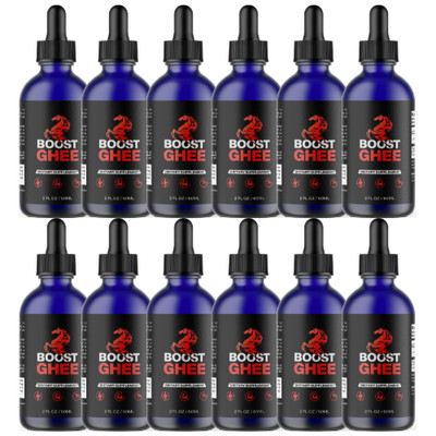 Boost Ghee Drops Supplement, Formula for Stamina - 2floz | 60ml , 12 Bottles