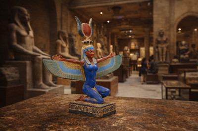 Altägyptische geflügelte Isis Statue Göttin Magie & Heilung Skulptur Pharaonisch