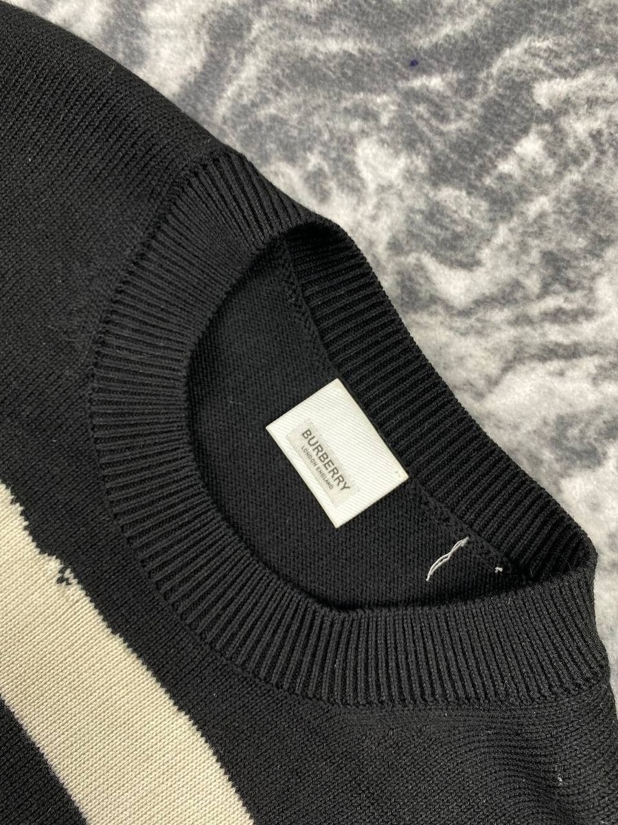 Burberry Love Big Logo Wool Sweater Size S Black | eBay