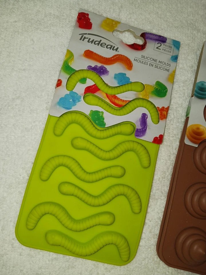 Candy Chocolate Silicone molds Trudeau. Mermaid Tail, Worms, Chocolate. 48 Total - Image 4 of 4