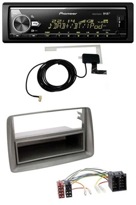 Pioneer Bluetooth DAB USB MP3 Autoradio für Fiat Panda (169 2003-2012) grau - Bild 1 von 4