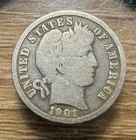 1901-P Barber Dime - Actual Coin Shown - Free Shipping & Tracking INV#617