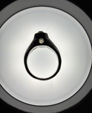 Antique Rare Stanhope Peep Ring Inside Risqué Image Woman With Reptiles Swimming