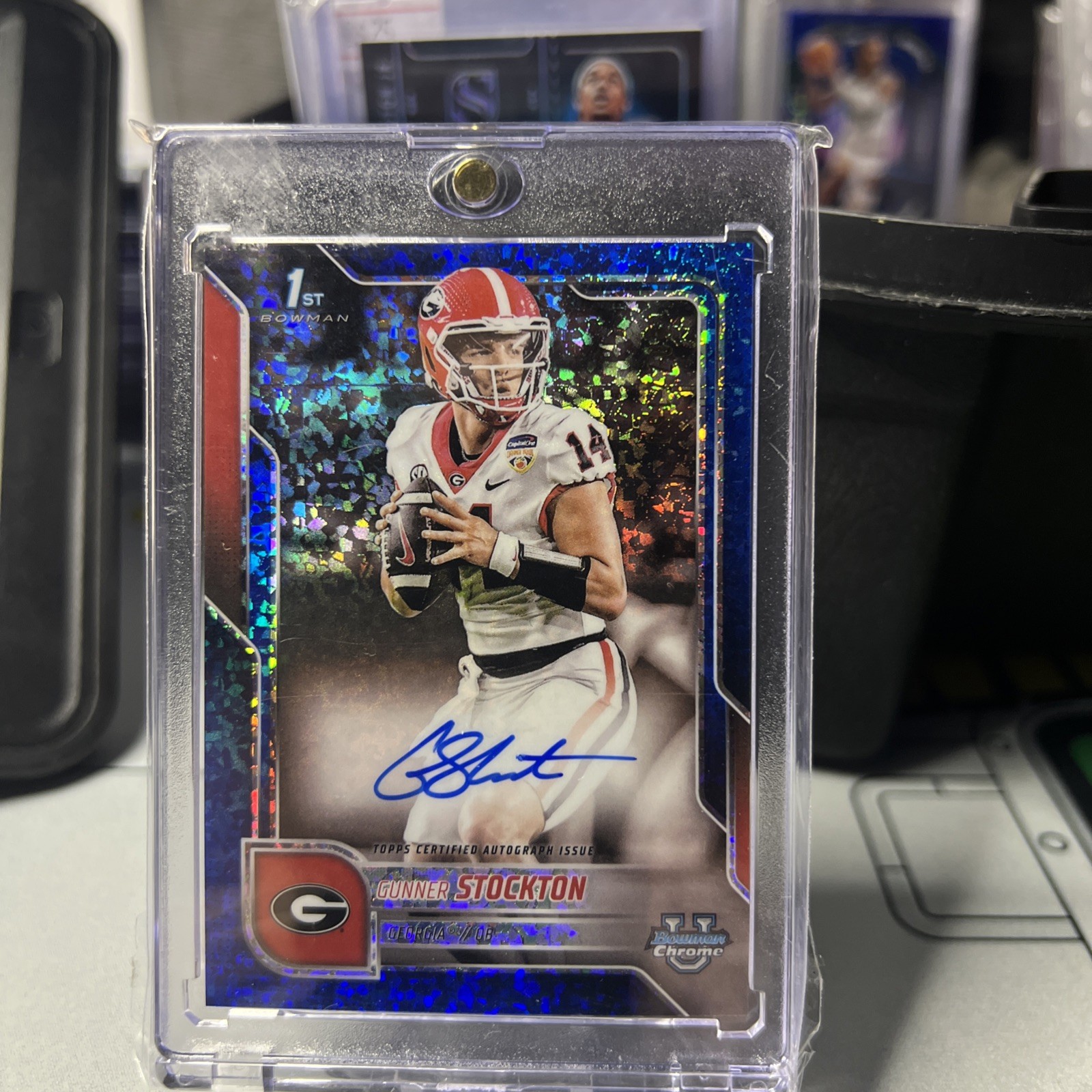 2025 Bowman Chrome U GUNNER STOCKTON 1st Blue Mini-Diamond Auto /150 Georgia