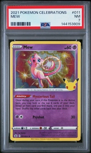 2021 POKEMON CELEBRATIONS #011 MEW PSA 7