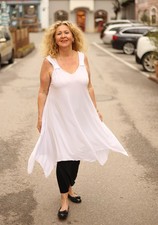 MAGNA - lagenlook TUNIC DRESS size 44 to 58 - white