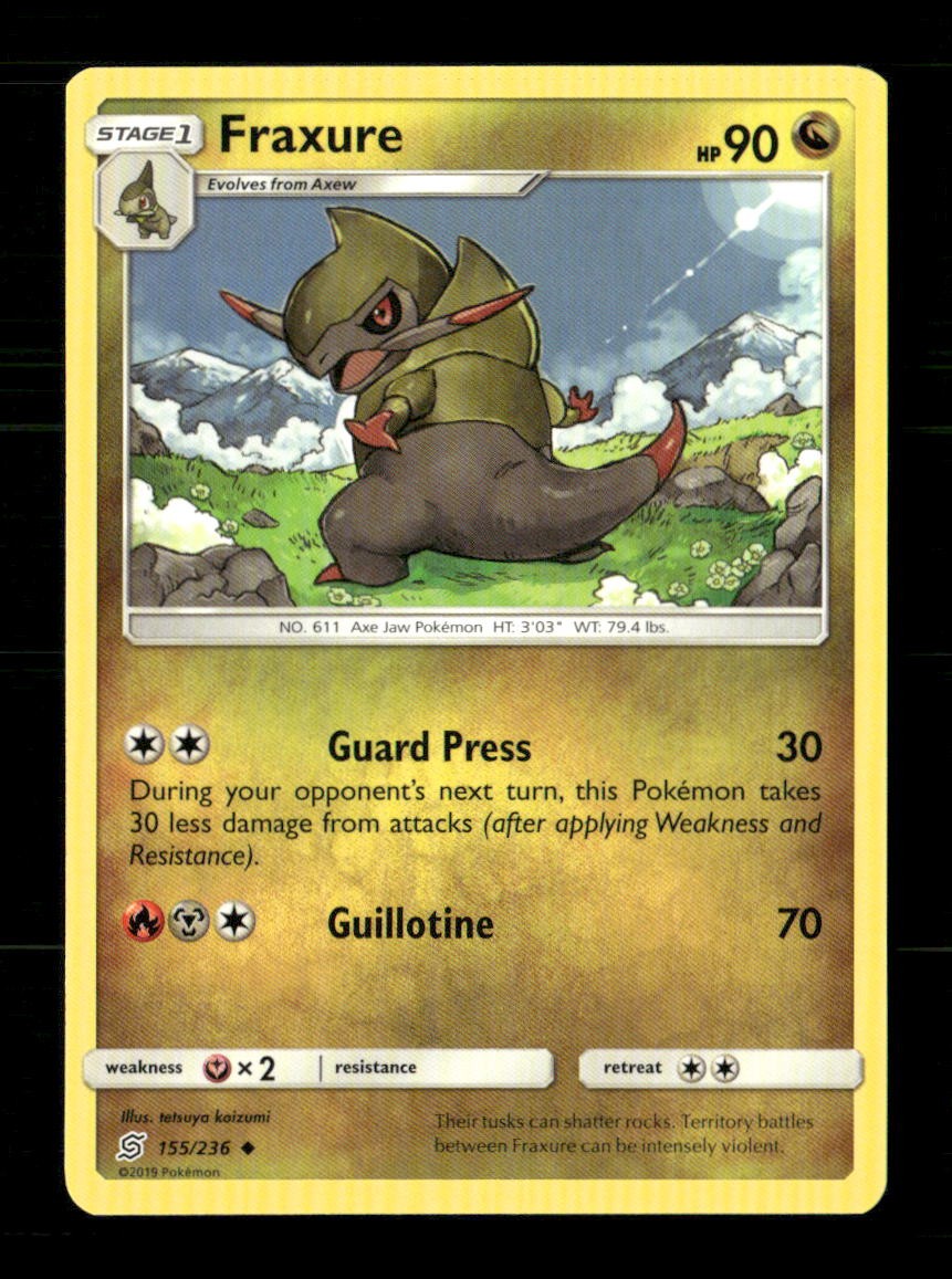 Fraxure 155/236 Unified Minds NM/M Pokemon