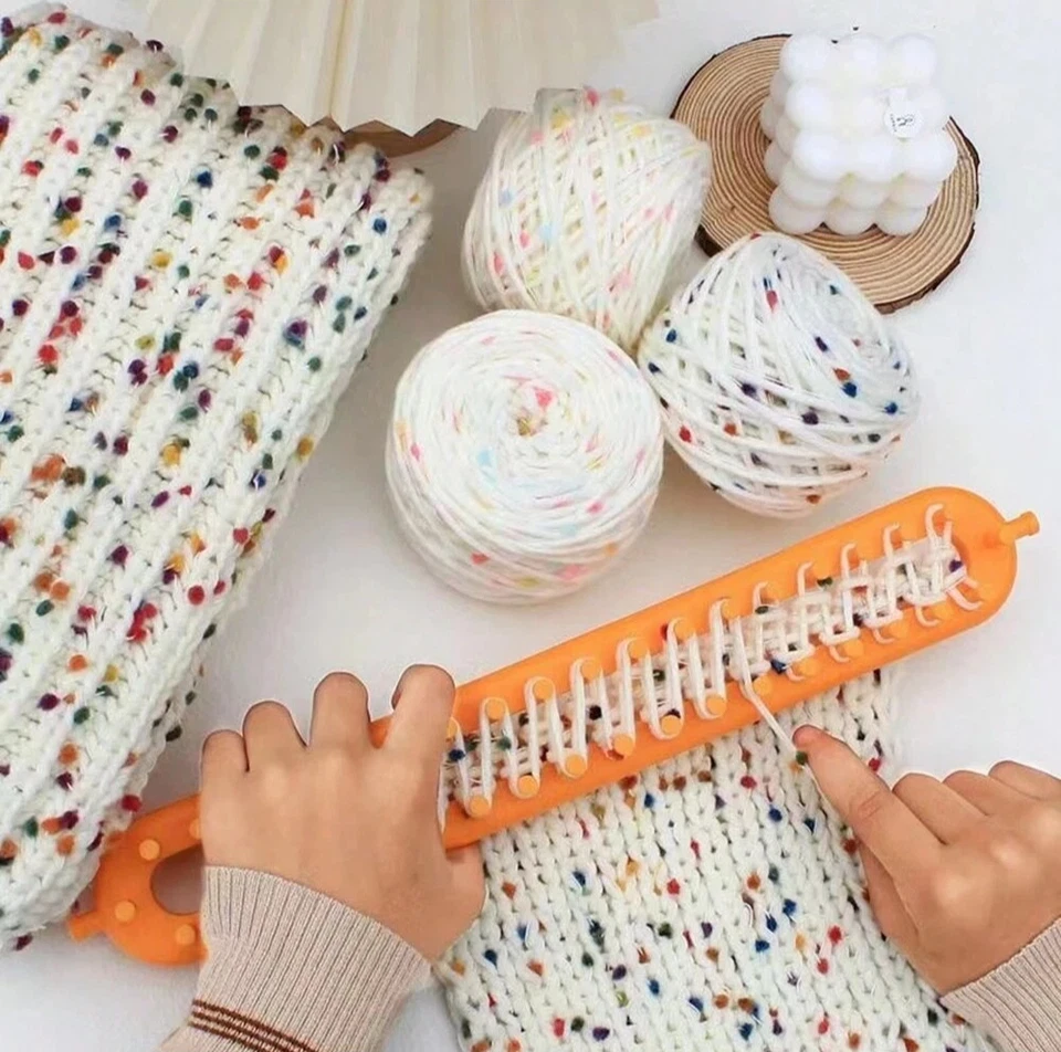 Scarf Knitting Loom Set Sewing Needle Scarves Craft Tool DIY - Image 2 of 3