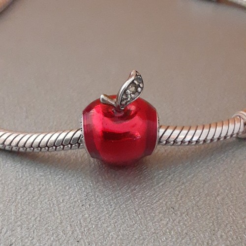 Pandora Sterling Silver Charm Bracelet With Pandora Disney Apple Charm