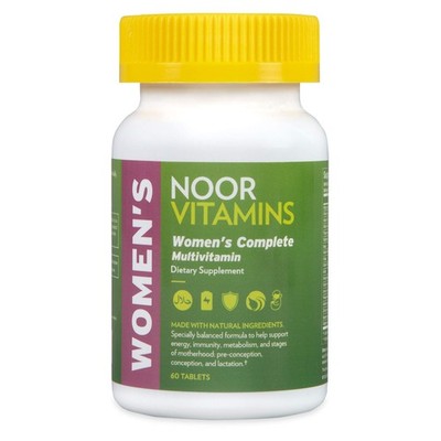 Noor Vitamins Halal Women's Multivitamin Vegan Once Daily 2-Month Supply