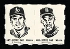 JOSE CANSECO - MICHAEL JORDAN Uncut 2-Card Panels RARE MICRO Cards