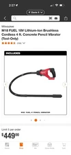 M18 FUEL 18V Brushless Cordless 4 ft. Concrete Pencil Vibrator (Tool-Only)