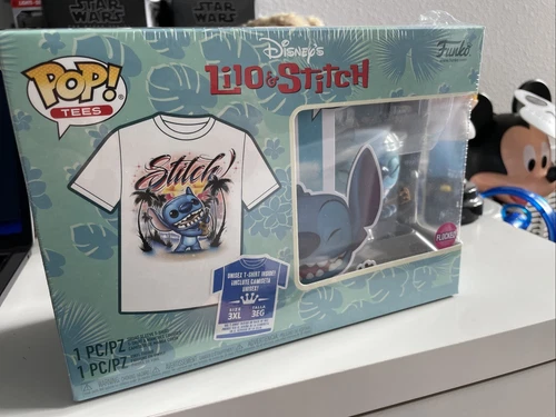 Funko Pop & Tee Disney Lilo & Stitch with Ukelele Flocked SIZE 3XL