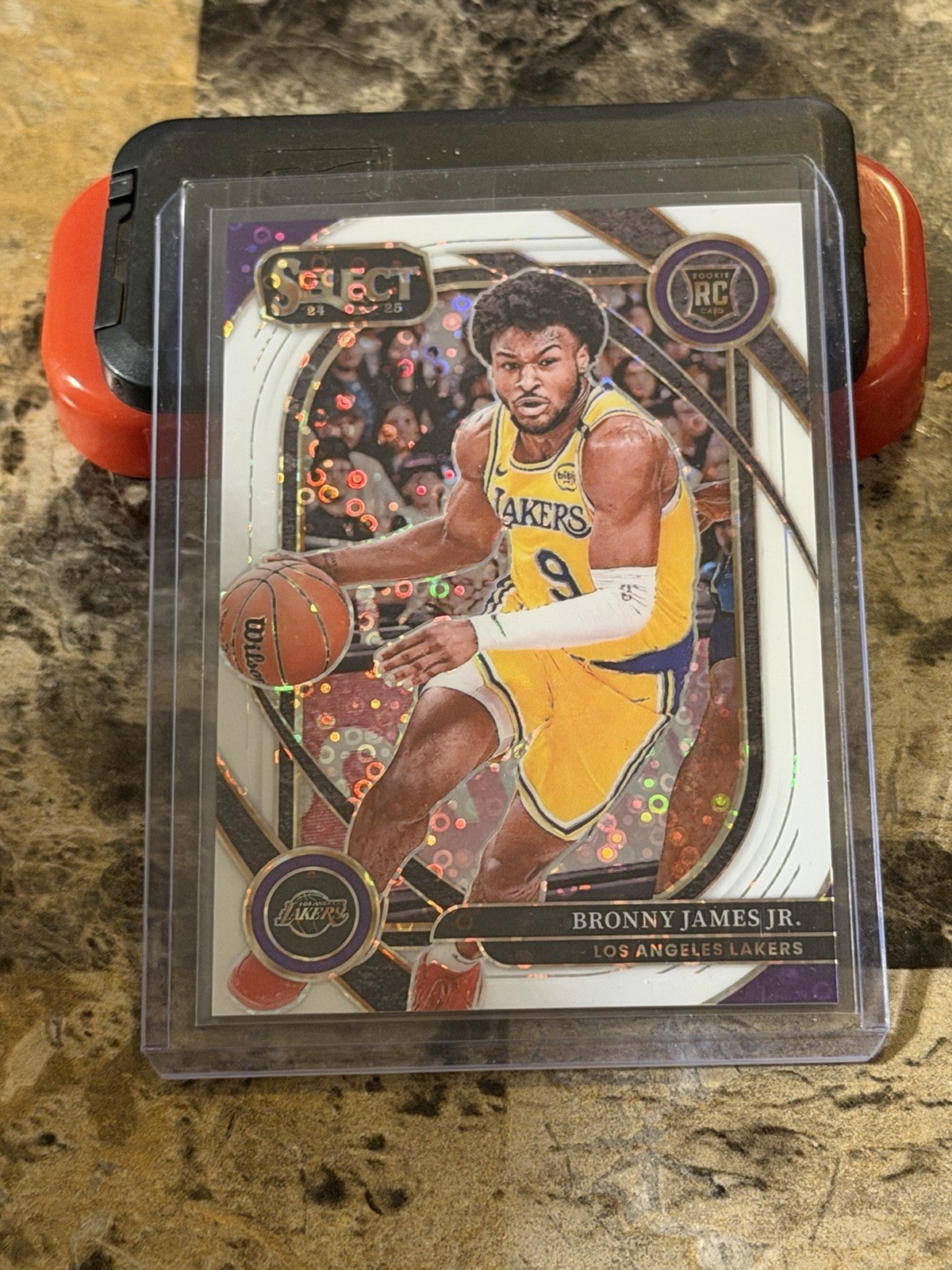 2024-25 Panini Select - Courtside Bronny James #290 White Disco Prizm /75 (RC)