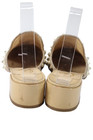 Christian Louboutin Womens Block Heel Spike Studded Mules Brown Size 37.5 — photo 3