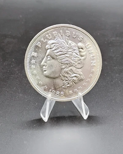 Vintage 1986 Morgan Style Silver Eagle Trade Unit 999 Fine One Troy Ounce