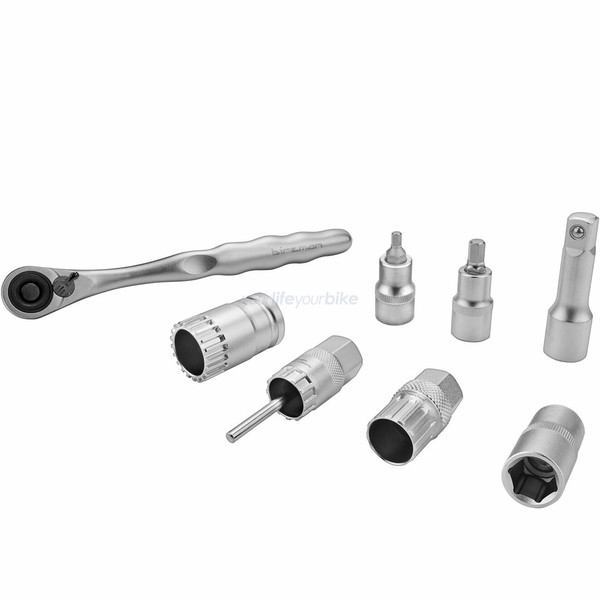 "Birzman SteckschlÜSsel Satz 1/2\" Knarre 7 Tool Bits Fahrrad Werkzeug Set Shimano"-image