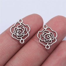 17x14mm Alloy Charm Pendant Floral Hollow out DIY Jewelry Handmade Crafts 20pcs