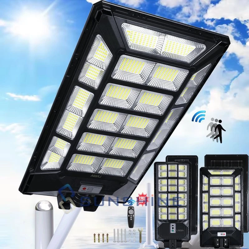 Commercial 99999999LM LED Outdoor Dusk to Dawn Solar Street Light Area Road Lamp - Image 2 of 4