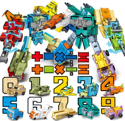 Number Robots Transforming Action Figure Toys,Number Bots Toys, School Classroom