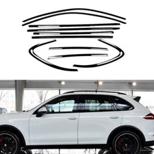 2011-2018 For Porsche Cayenne Black Titanium Car Window Decor Trim Strip Cover