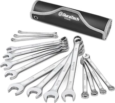 Combination Wrench Set, SAE, 15-Piece, 1/4'' to 1-1/16'', 12-Point, CR-V Steel,