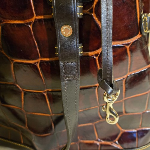 Borsa a tracolla Dooney And Bourke marrone ecopelle di coccodrillo borsetta - Foto 16 di 20
