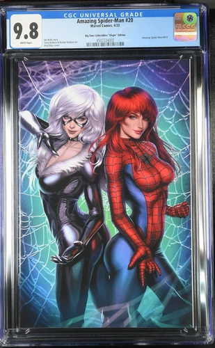 AMAZING SPIDER-MAN #20 in NM/MINT CGC 9.8 MARVEL comic virgin BLACK CAT & MJ
