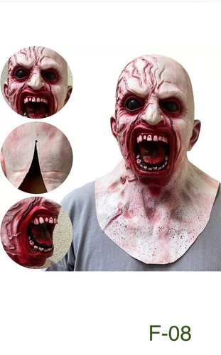 Suuwwn Masque De Zombie Extraterrestre En Latex Effrayant Pour Adulte - Accessoire De Déguisement Pour Halloween, Cosplay, Film Effrayant