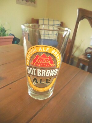 Red Hook Brewery Nut Brown Ale vintage pint Beer Glass
