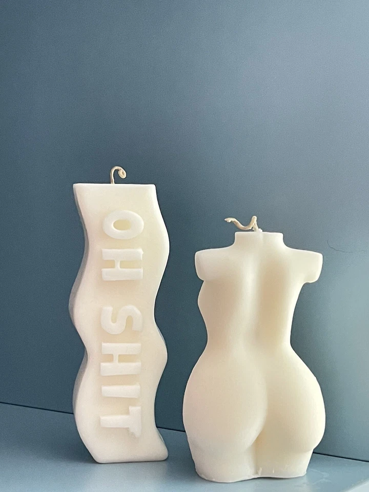 Свеча с неправильными словами, свеча с дизайнерскими буквами, туловище с толстым телом, набор из 2, смешная - Изображение 3 из 4