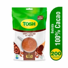Colombian  2 bags Tosh Hot Chocolate Powder Cacao  sugar free 200g mesa