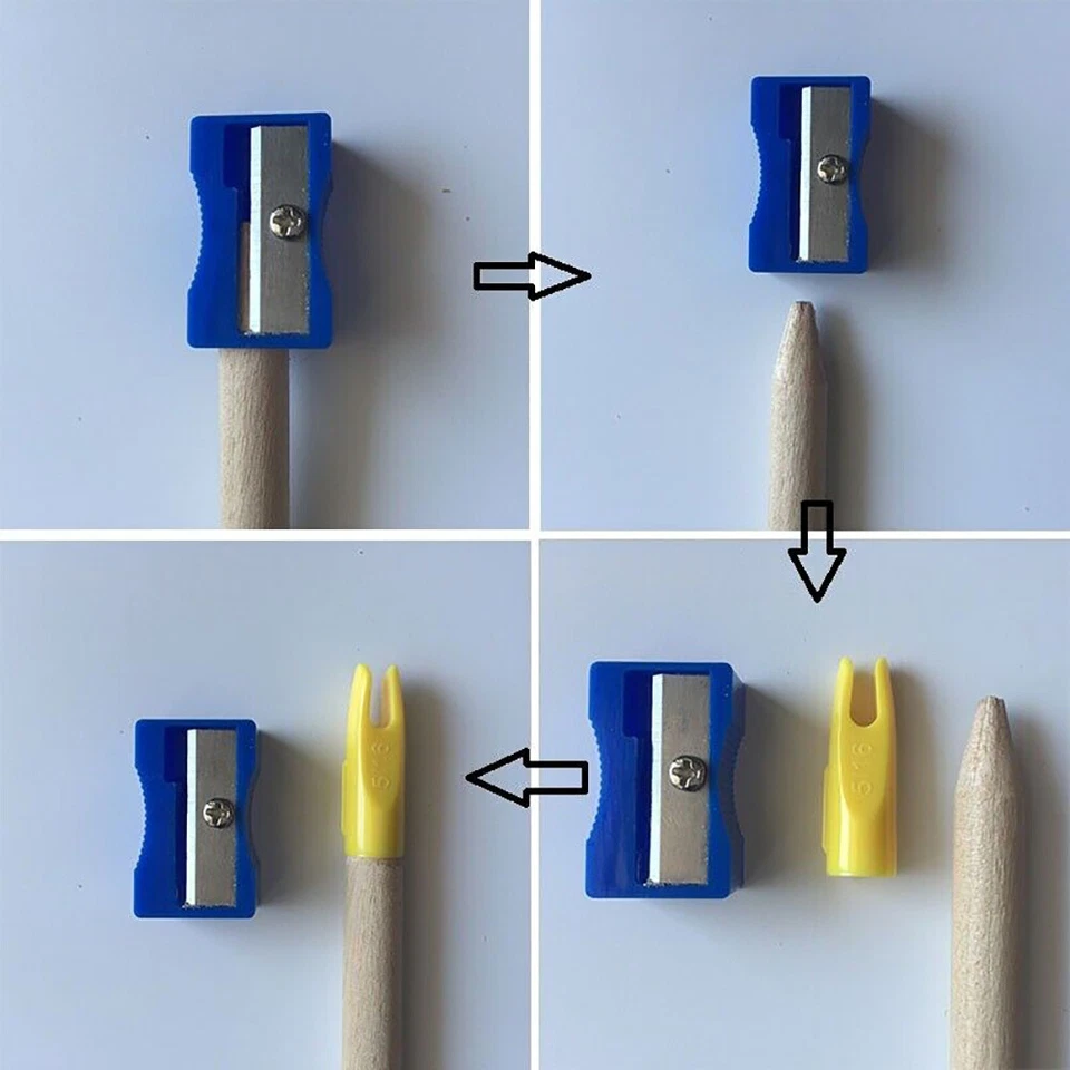 5/16 Archery Arrow Nocks Wood Bamboo Arrow Tails Glue-on Nock Shooting Hunt DIY - Image 4 of 4