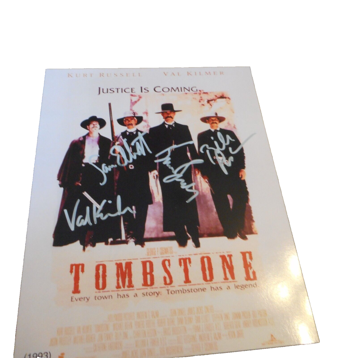 Tombstone Movie Poster with Authenticated Signature of Val Kilmer