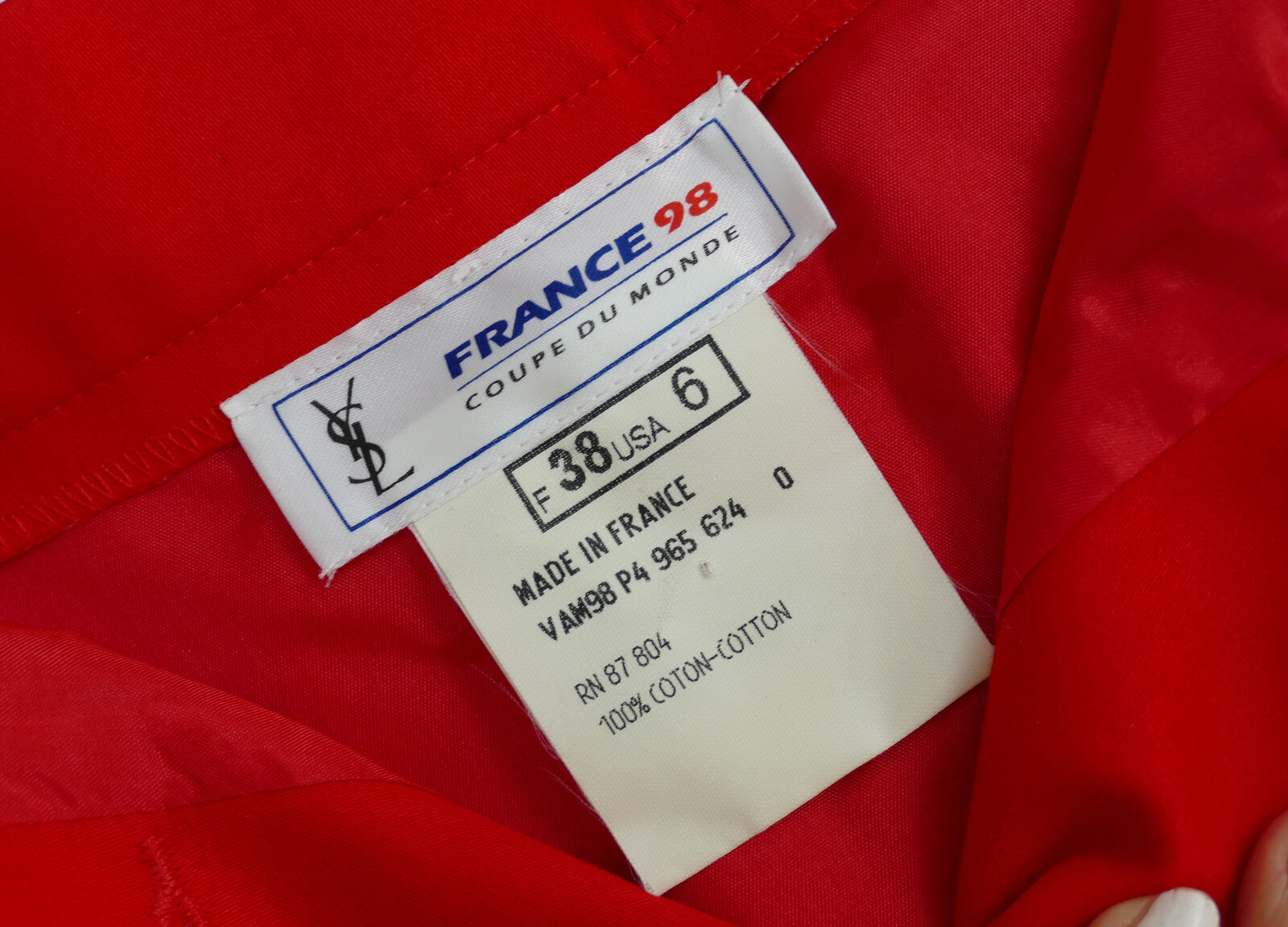 Jupe Yves Saint Laurent Vintage Coupe du monde 1998 Collector