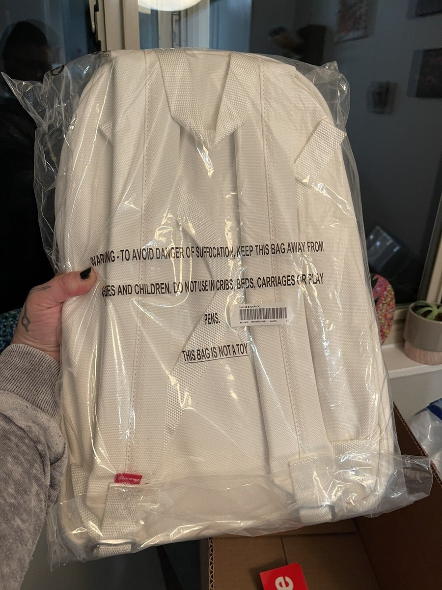 Supreme Canvas Backpack White Canvas FW21 Week 5 | eBay