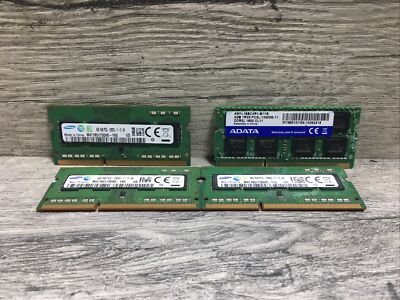 Lot 4 M471B5173DB0-YK0 SAMSUNG  AND ADATA LAPTOP MEMORY 4GB PC3L-12800S #M37-47