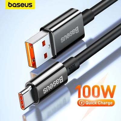 Baseus 6A USB Type C Kabel 100W Schnell Ladekabel QC4.0 für Huawei Samsung S22