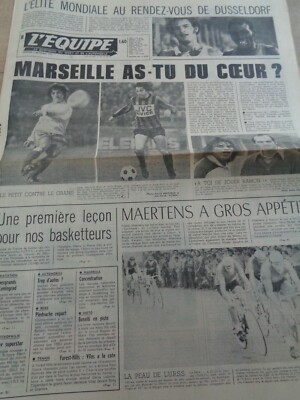 L'Equipe Journal 02/09/ 1977 MARSEILLE, MAERTENS A GROS APPETIT, 
