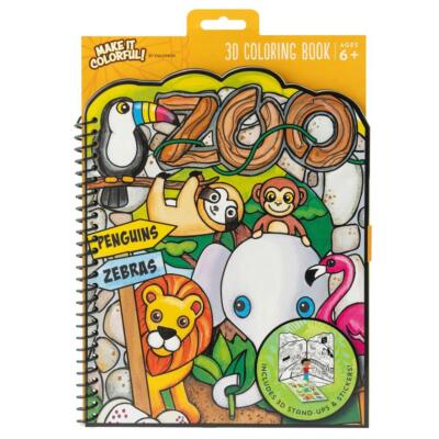 Zootiere 3D Malbuch 11 interaktive 3D Malszenen und 3D Standups