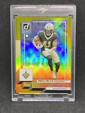 Alvin Kamara RARE GOLD REFRACTOR INVESTMENT CARD SSP PANINI SAINTS MINT