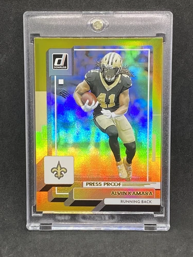 Alvin Kamara RARE GOLD REFRACTOR INVESTMENT CARD SSP PANINI SAINTS MINT
