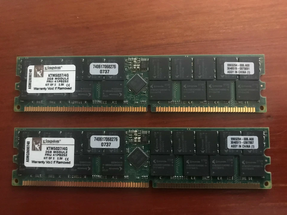 KINGSTON KTM5037/4G 2x 2GB DDR-266MHz ECC - Image 2 of 2
