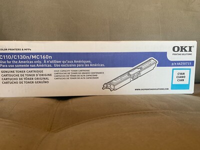 Oki 44250715 OEM Toner - MC160 MFP Series High Yield Cyan Toner (2500 Yield) OEM