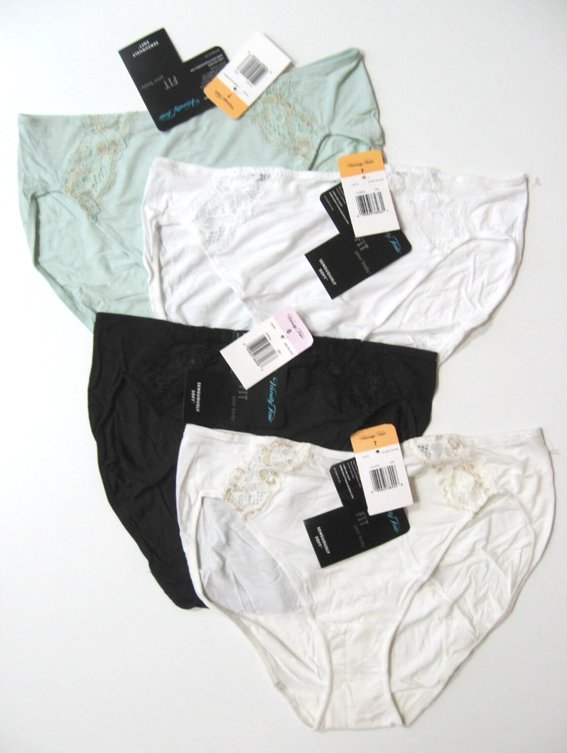 www.prominentresults.com :A229H Vanity Fair 13376 Women's Tag Free Lace Sensuously Soft Modal Hi-Cut Brie