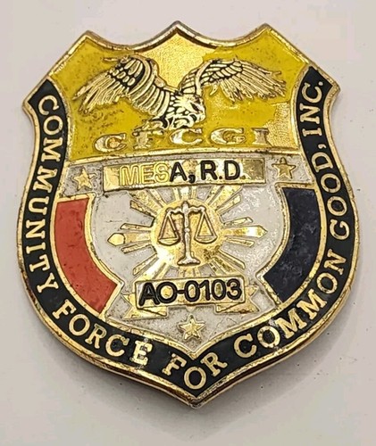 Philippines Uniform Badge Pin.CFCGI.Community For Common Good Inc.,Used.