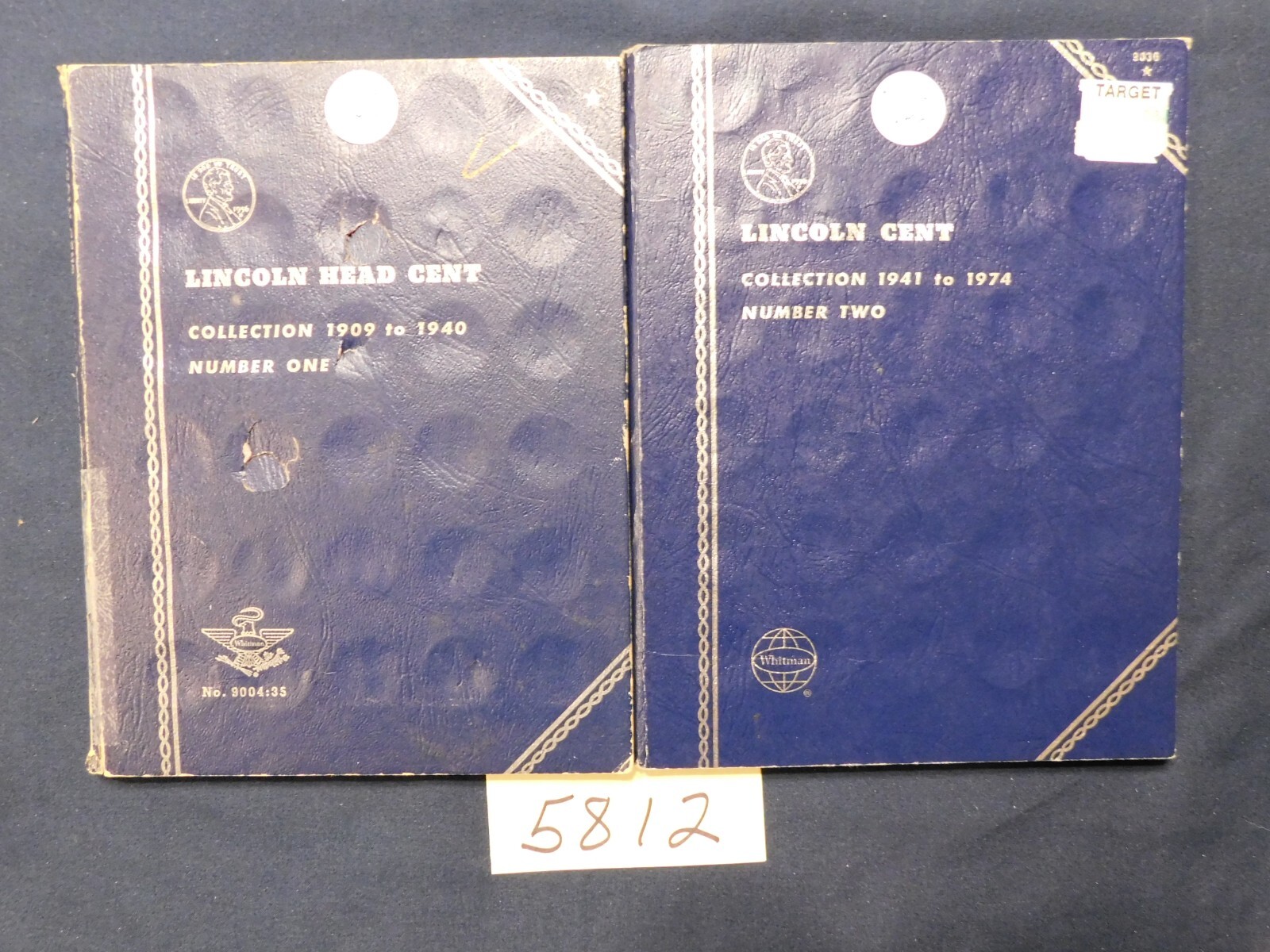 Lincoln Penny SH5812 Collection #1 & 2 1909-1974 Dark, Cleaned & Damaged #