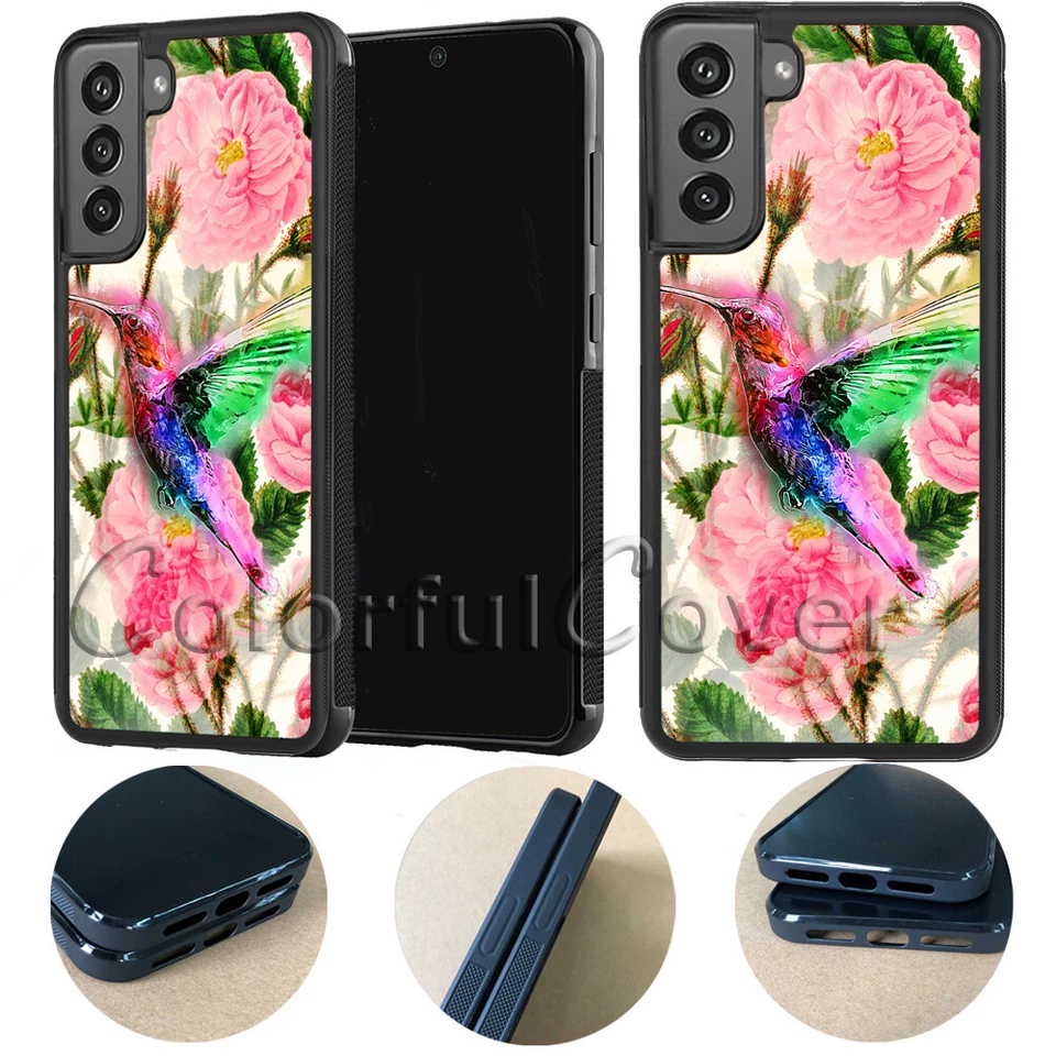 Funda Protectora Colorida Rosa Colibrí para Samsung S22/S23 Ultra Teléfono Funda Foto 4 de 4